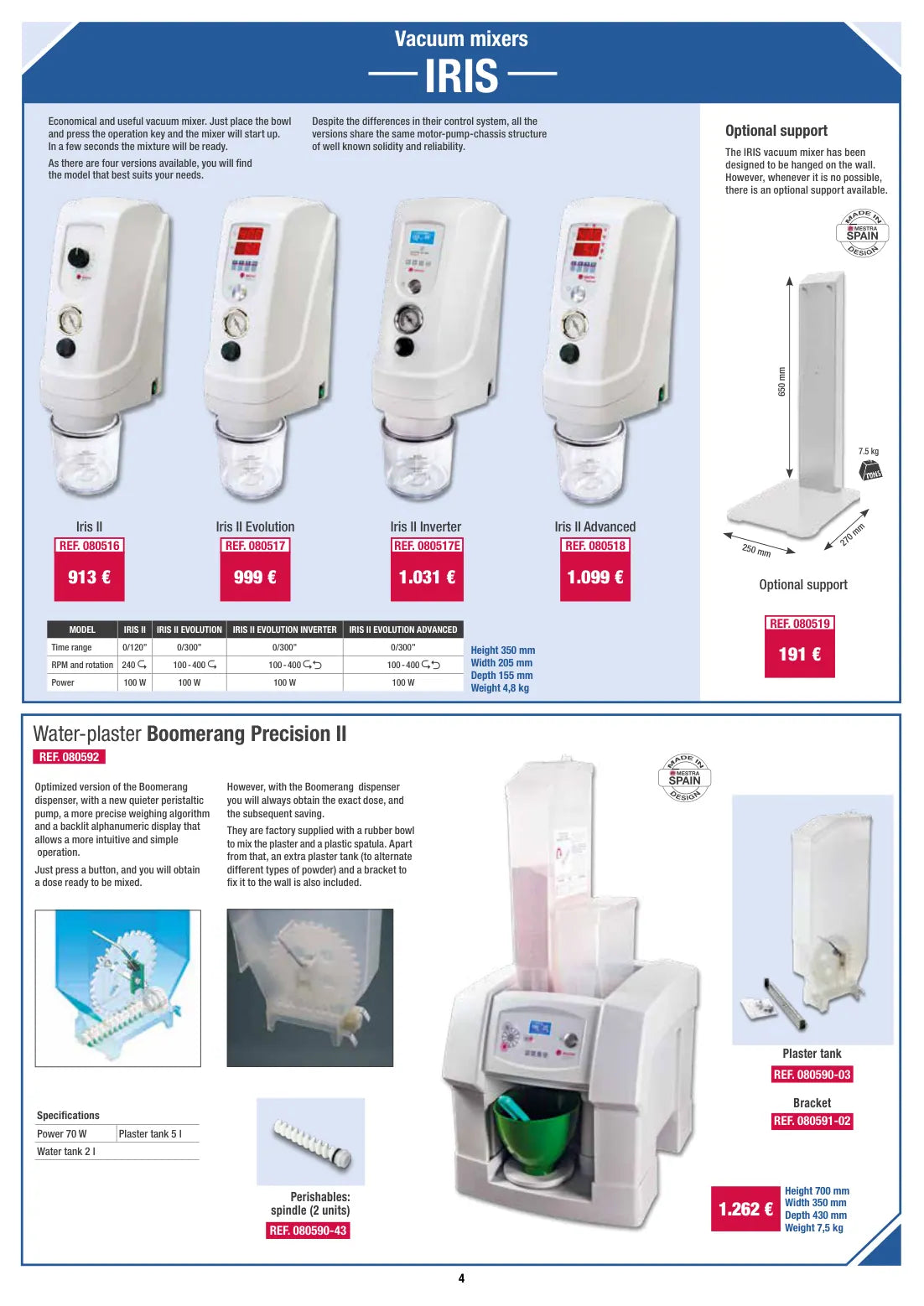 Original-Angebotskatalog Seite 4: Vakuummischer & Gipsdosierung