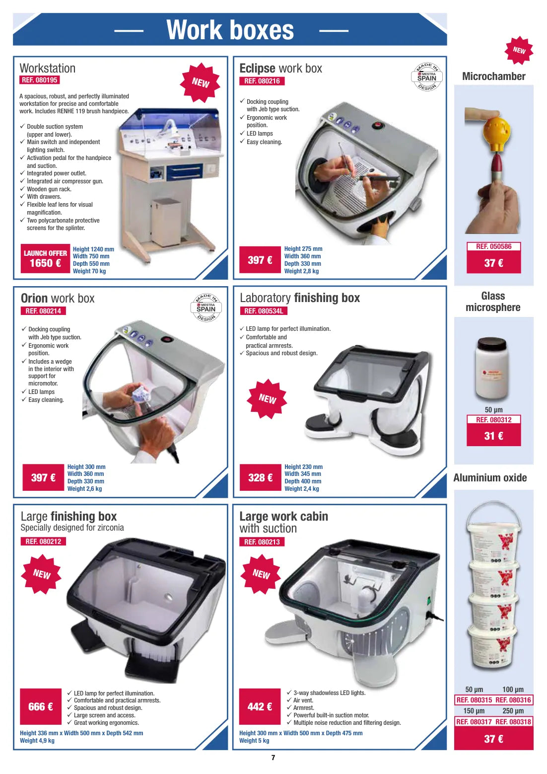 Original-Angebotskatalog Seite 7: Arbeitsboxen & Strahlmittel