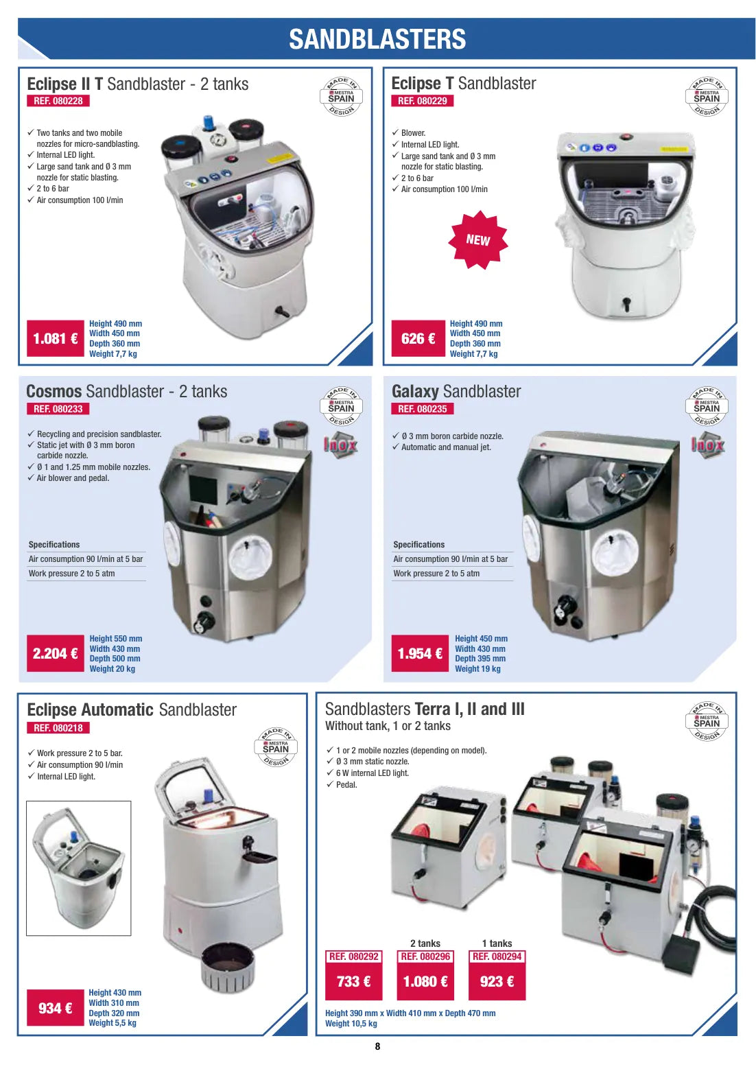 Original-Angebotskatalog Seite 8: Sandstrahlgeräte