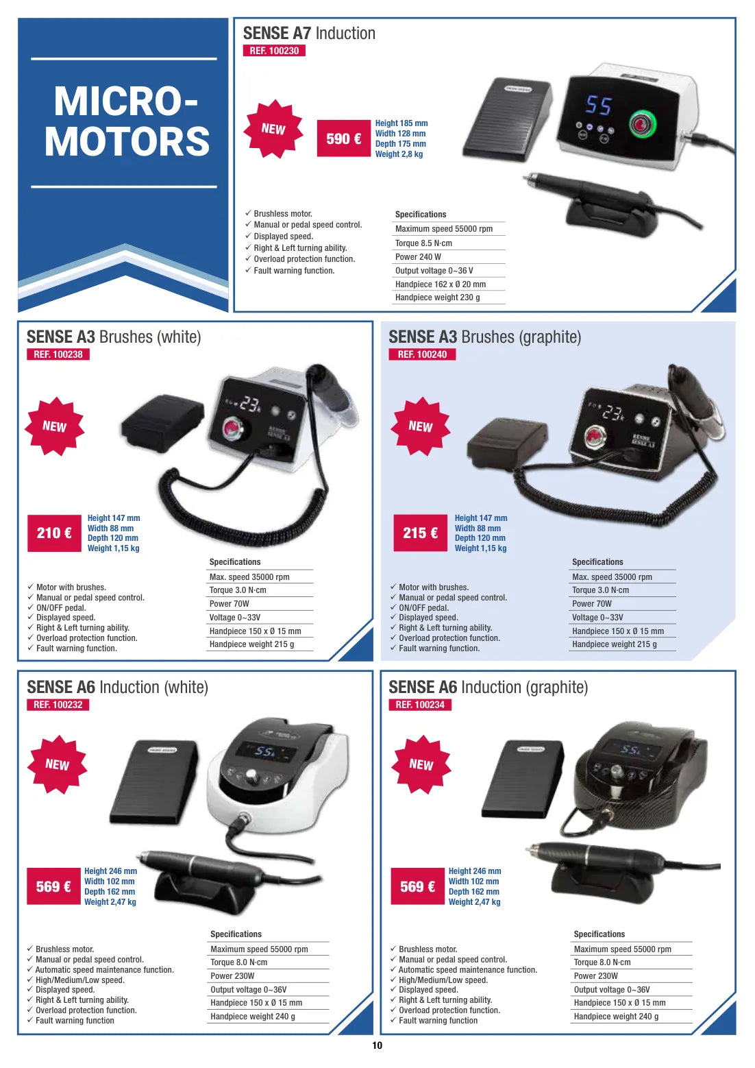 Original-Angebotskatalog Seite 10: Mikromotoren SENSE