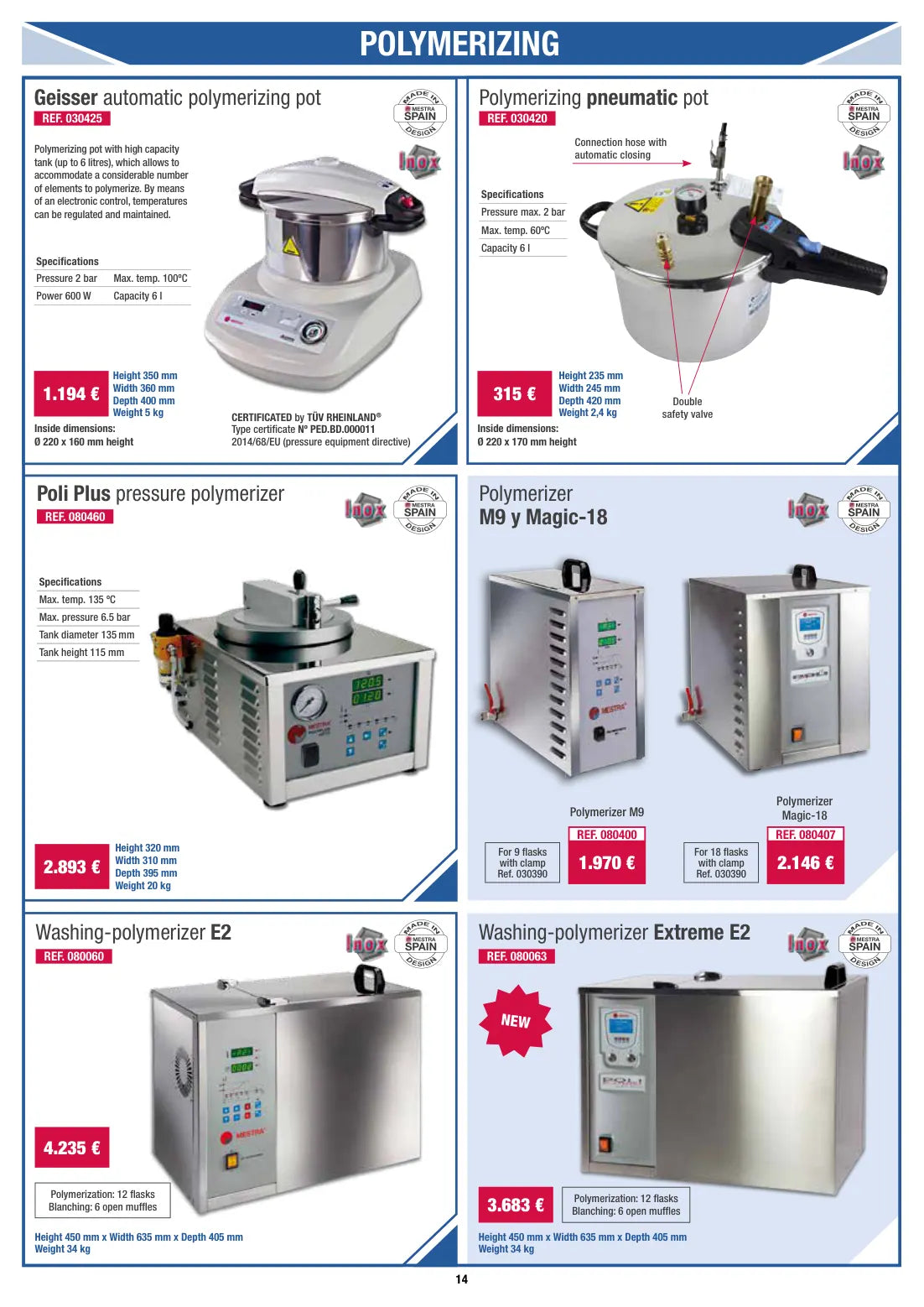 Original-Angebotskatalog Seite 14: Polymerisationsgeräte