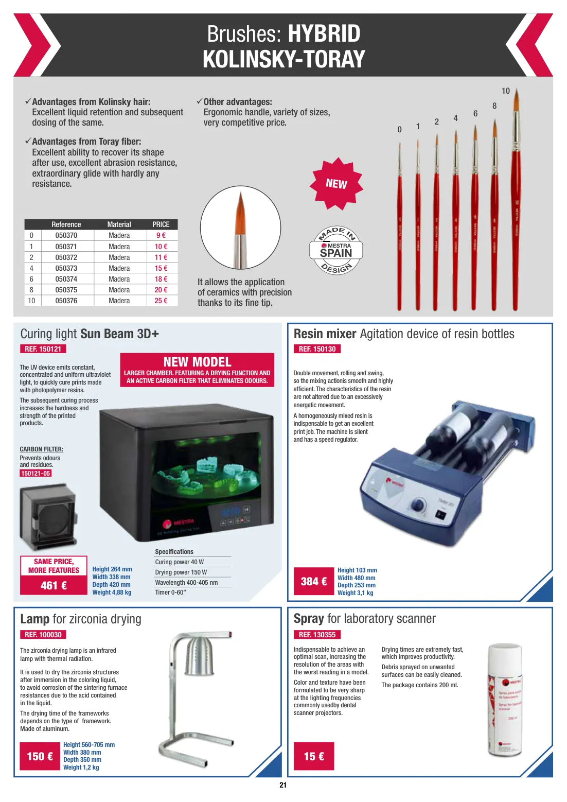 Original-Angebotskatalog Seite 21: 3D-Nachhärtung, Pinsel & Scannerzubehör